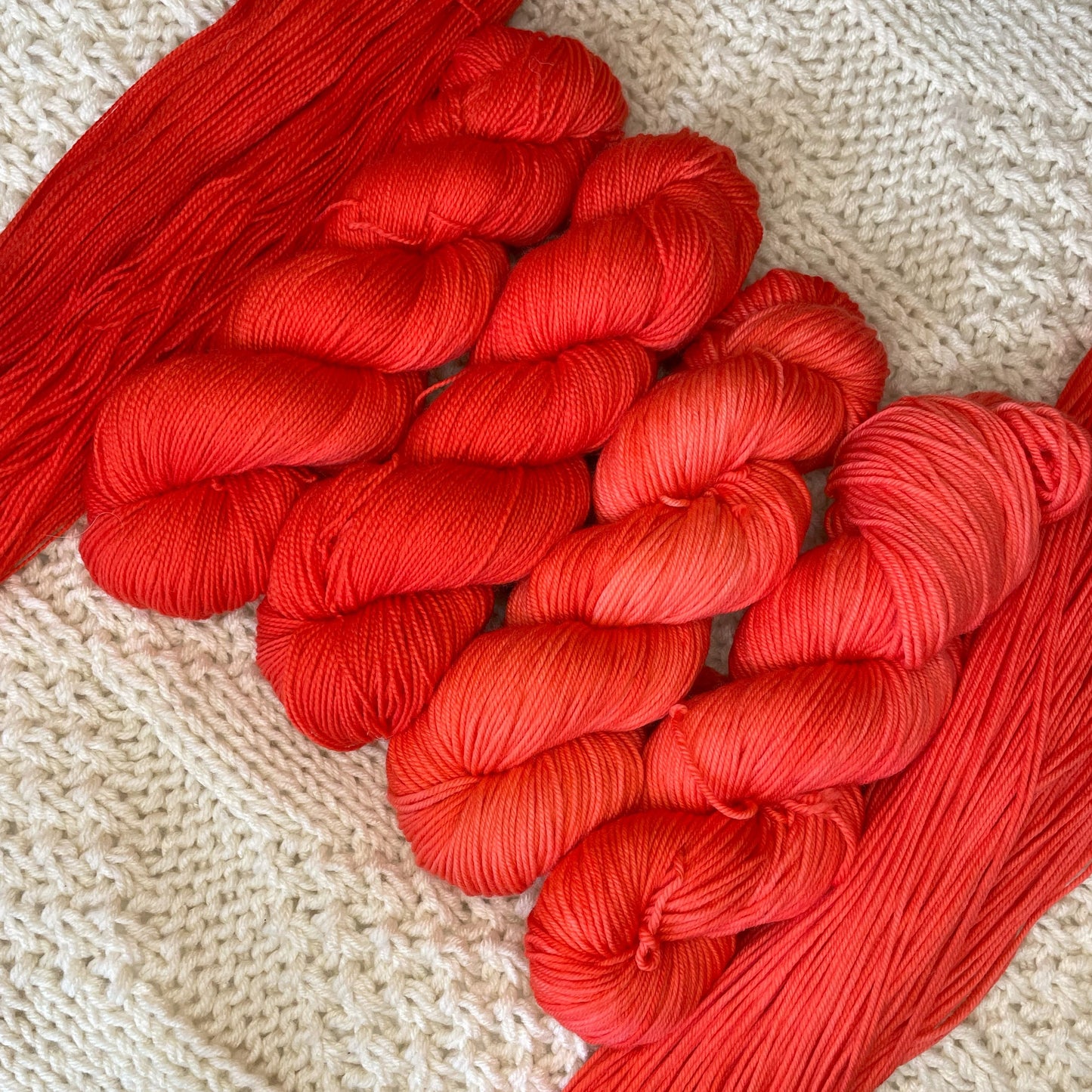 Adrenaline Rush - Hand Dyed Hellcat Fingering Weight 80/20 Merino Nylon Yarn, 400 Yards (365 Meters)