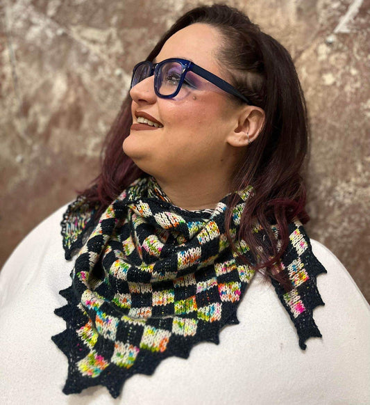 Rude Kids Shawl Kit Variegated - Two Skeins Hellcat + Rude Kids Pattern