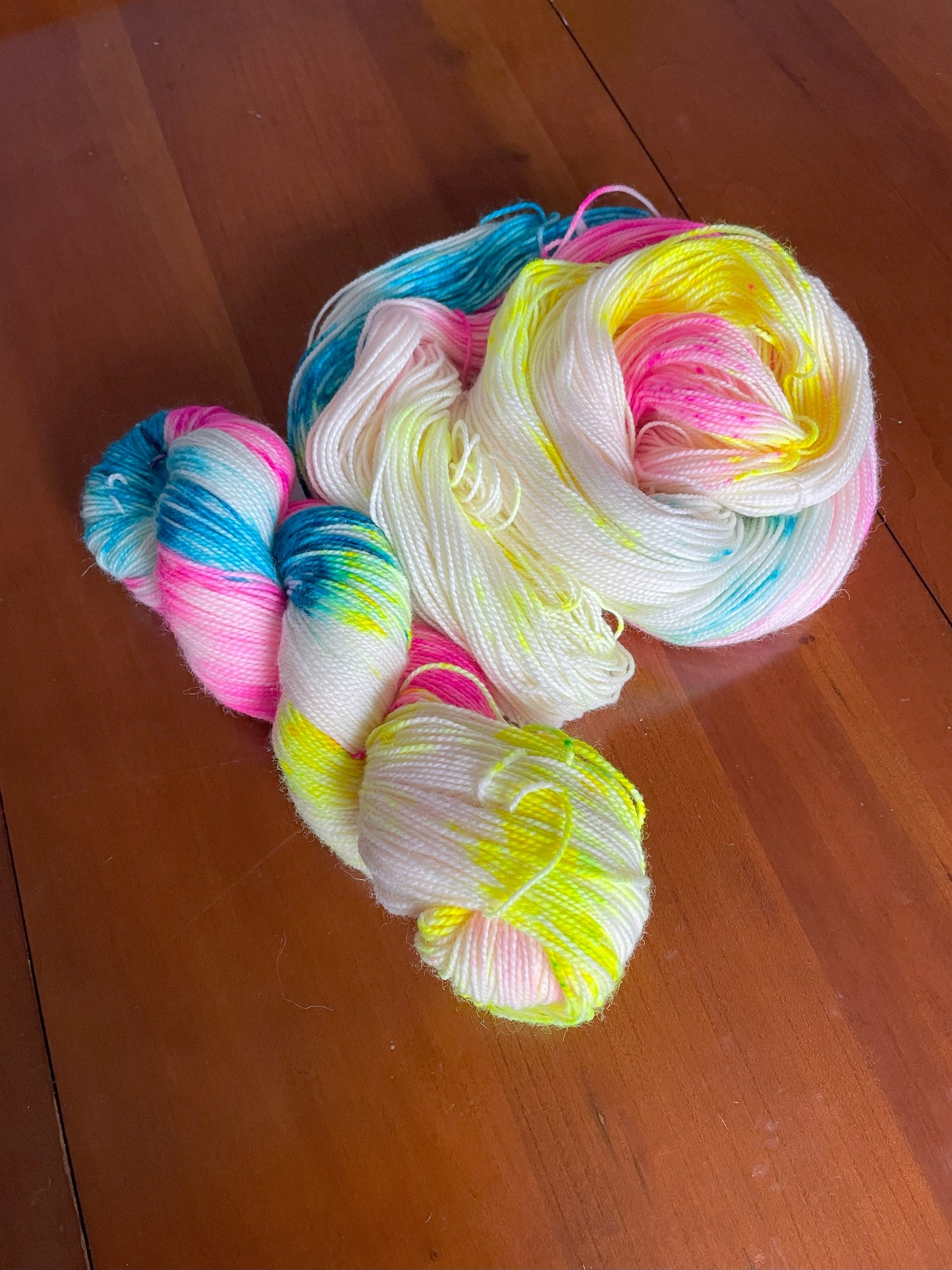 Self Care - Hand Dyed Hellcat Fingering Weight 80/20 Merino Nylon Yarn, 400 Yards (365 Meters)