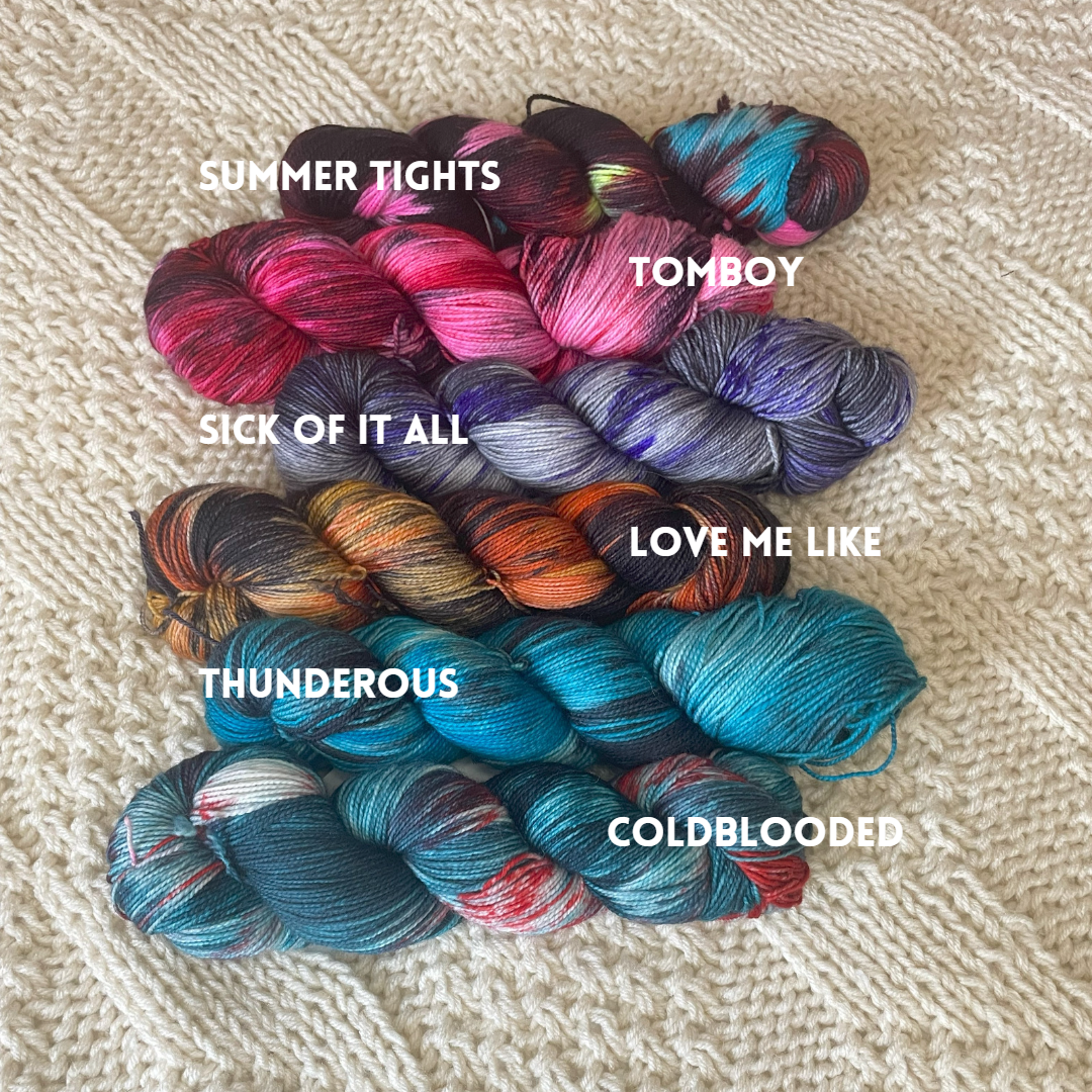 Rude Kids Shawl Kit Variegated - Two Skeins Hellcat + Rude Kids Pattern