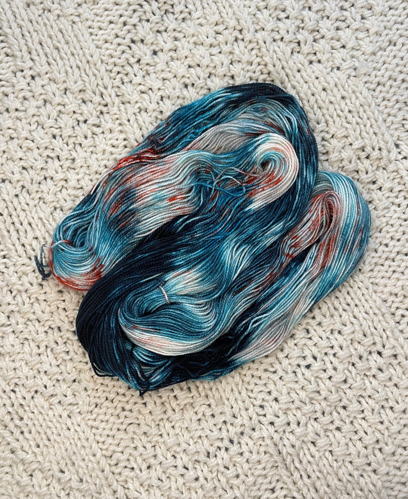 Coldblooded - Hand Dyed Hellcat Fingering Weight 80/20 Merino Nylon Yarn, 400 Yards (365 Meters)