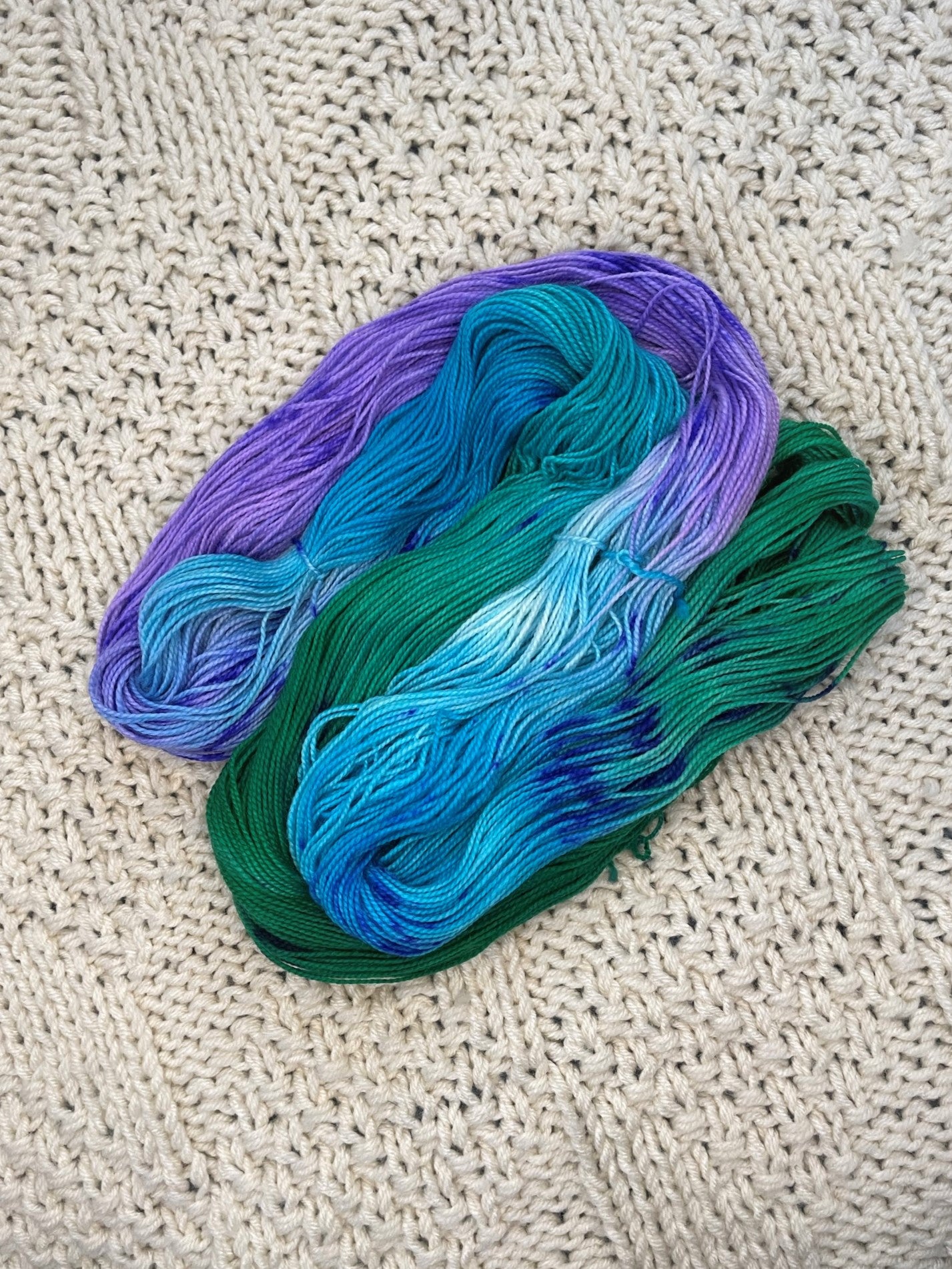 Ping Pong - Hand Dyed Hellcat Fingering Weight 80/20 Merino Nylon Yarn, 400 Yards (365 Meters)